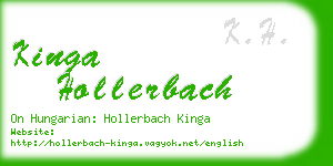 kinga hollerbach business card